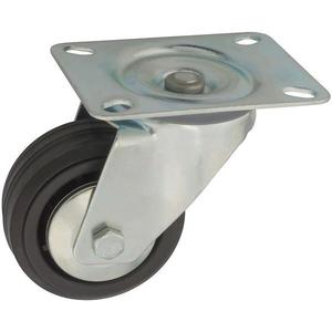 Pojazdné koliesko, čierne koleso 80 mm/80 kg, otočná doska vyobraziť