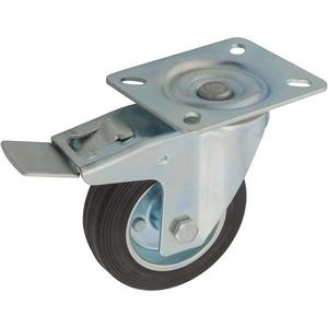 Pojazdné čierne koleso 100 mm/100 kg, otočná doska vyobraziť