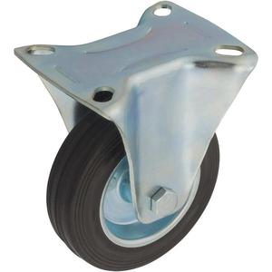 Pojazdné čierne koleso 100 mm/100 kg, pevná doska vyobraziť