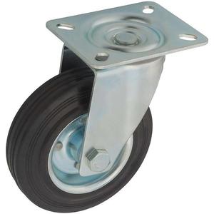 Pojazdné koliesko, čierne koleso 125 mm/125kg, doska otočná vyobraziť