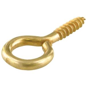 Skrutkovací hák s očkom mosadz 8 x 3 x 1, 8 mm vyobraziť