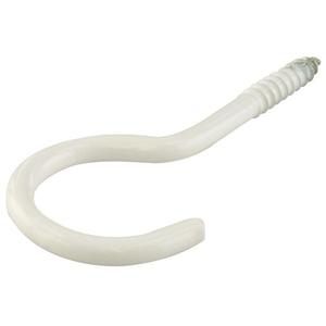 Skrutkovací hák štvrťkruhový potiahnutý plastom biely 30 x 2, 6 mm vyobraziť