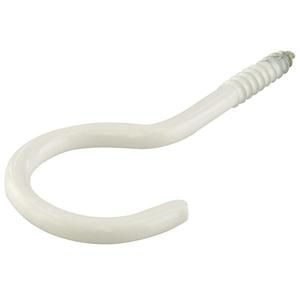 Skrutkovací hák štvrťkruhový potiahnutý plastom biely 40 x 3, 0 mm vyobraziť