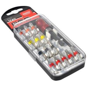 Modeco Súprava hrotov 15 ks 25 mm a 50 mm, z ocele S2 + adaptér vyobraziť