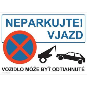 Neparkujte vjazd A4 vyobraziť