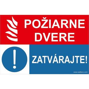 Požiarne dvere, zatvárajte vyobraziť