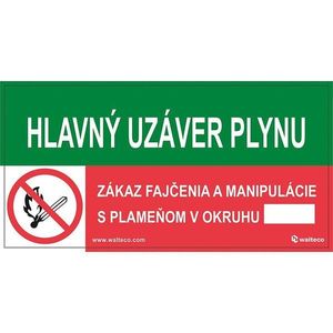 Hlavný uzáver plynu. Zákaz fajčenia vyobraziť