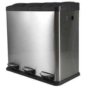 Odpadkový kôš 60 l (3x20 l) strieborná matná vyobraziť