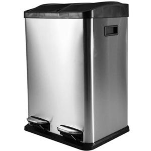 Odpadkový kôš 40 l (2x20 l) strieborná matná vyobraziť