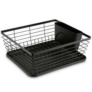 Odkvapkávač na riad s podnosom plastový 36x30, 3x15 cm čierny vyobraziť