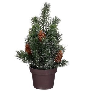 Vianočný stromček so šiškami zelený omrznutý výš. 24 x hl. 12 cm vyobraziť