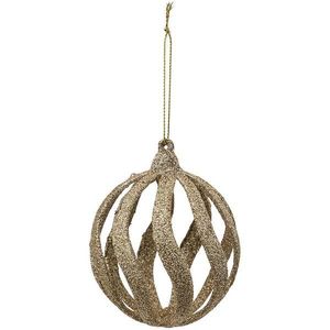 Plastová vianočná guľa, vlny, šampanská 8 cm 191995 vyobraziť