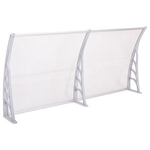 Plastová strieška v rôznych veľkostiach a farbách-Biela-240x90 cm vyobraziť