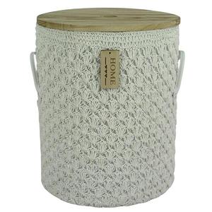 Okrúhly háčkovaný košík XXL Ø40 cm v49, 5 cm vyobraziť