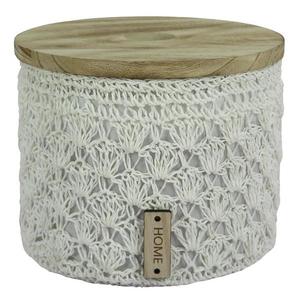 Háčkovaný okrúhly košík L Ø26, 5 cm v22 cm vyobraziť