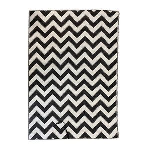 Vonkajší koberec, obojstranný, 180 x 120 cm, čierno-biely vyobraziť