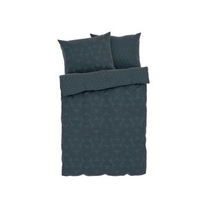 LIVARNO home Posteľná bielizeň zo saténového mikrovlákna, 240 x 220 cm (vzor/tmavomodrá) vyobraziť