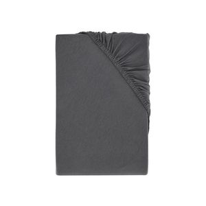 LIVARNO home Bi-elastická napínacia plachta na boxstringovú posteľ, 90 – 100 x 200 cm (sivá) vyobraziť