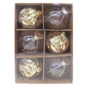 Súprava 6 vianočných gúľ 8 cm mix b06zlsr vyobraziť