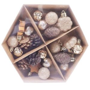 Súprava 25 vianočných gúľ 5 cm + 4, 5 cm + 3 cm mix b25zlbr vyobraziť