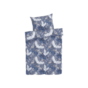 LIVARNO home Posteľná bielizeň zo saténového mikrovlákna, 140 x 200 cm (vták) vyobraziť