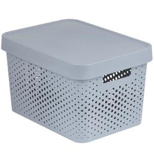 Úložný box s vekom 17 l Infinity 229168 svetlosivý vyobraziť