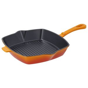 SILVERCREST® Liatinová grilovacia panvica, 24 cm (oranžová) vyobraziť