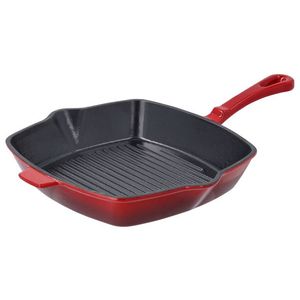 SILVERCREST® Liatinová grilovacia panvica, 24 cm (červená) vyobraziť