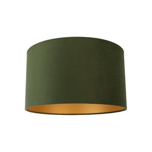 Zamatové tienidlo zelené 35/35/20 so zlatým interiérom vyobraziť