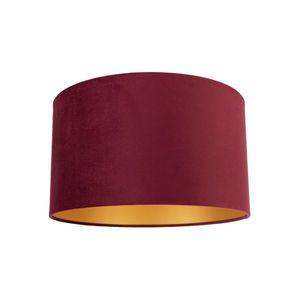 Zamatové tienidlo červené 35/35/20 so zlatým interiérom vyobraziť