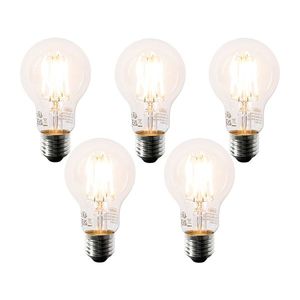 Sada 5 LED žiaroviek E27 A60 číre 6W 630lm 2200K vyobraziť