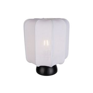 Japandi stolná lampa čierna s bielym tienidlom - Nori vyobraziť