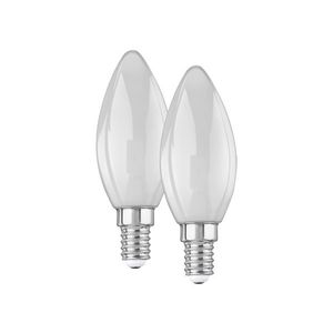 LIVARNO home Filamentové LED žiarovky, 2 kusy (sviečka E14, mliečna, 2, 2 W, 2 kusy) vyobraziť
