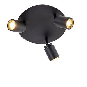 Inteligentný kúpeľňový reflektor čierny IP44 vrátane 3 WiFi GU10 - Ducha vyobraziť