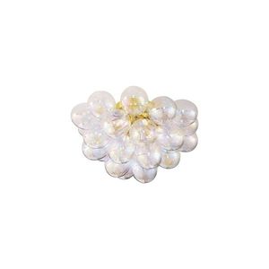 Dizajnové stropné svietidlo mosadzné s dúhovým sklom 6 svetiel - Uvas vyobraziť