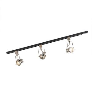 Inteligentná 1-fázová koľajnica čierna s oceľou vrátane 3 WiFi GU10 - Iconic Suplux vyobraziť