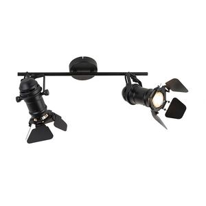 Inteligentný reflektor čierny Vrátane WiFi GU10 2-svetlá s klapkami - Movie vyobraziť