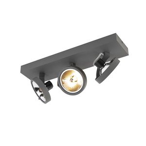 Dizajnové bodové svetlo sivé nastaviteľné 3-svetlo - Go vyobraziť
