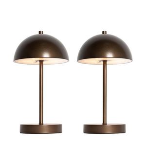 Sada 2 vonkajších stolových lámp hríb tmavo bronzová nabíjateľná - Keira vyobraziť
