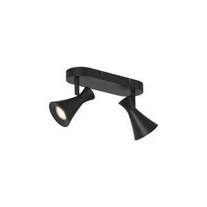 Moderné stropné bodové svietidlo čierne 2-svetelné nastaviteľné - Triangle vyobraziť