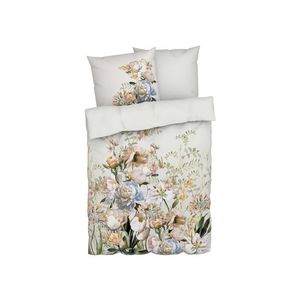 LIVARNO home Obojstranná posteľná bielizeň z bavlneného saténu, 200 x 220 cm (biela) vyobraziť