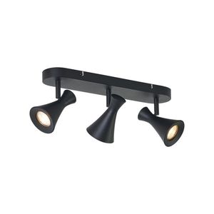 Moderné stropné bodové svietidlo čierne 3-svetelné nastaviteľné - Triangle vyobraziť