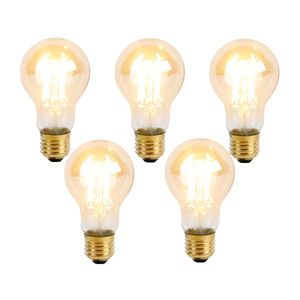 Sada 5 stmievateľných LED žiaroviek E27 s 3-stupňovým stmievaním A60 Goldline 5W 530lm 2200K vyobraziť