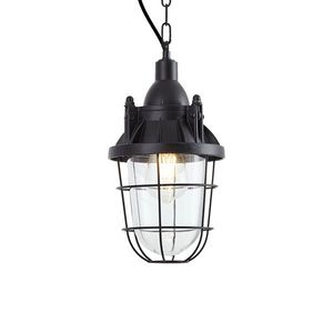 Priemyselné závesné svietidlo čierne - Cabin vyobraziť