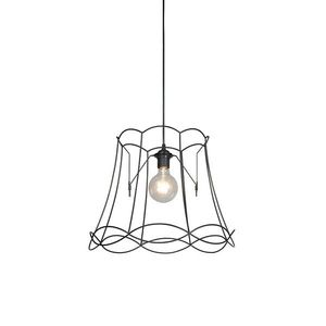 Retro závesné svietidlo čierne 45 cm - Granny Frame vyobraziť