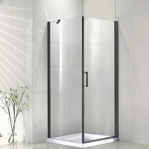 Sprchový kút Vela Black 90x90x190 vyobraziť