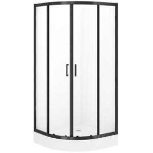 Sprchový kút polkruhový Brasco 90x90x190 black S168-004 vyobraziť