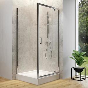 Sprchový kút štvorcový Brasco Pivot 80x80x190 chróm S168-009 vyobraziť