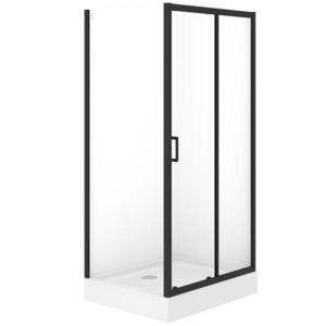 Sprchový kút obdĺžnikový Brasco Slide 100x80x190 black S168-015 vyobraziť