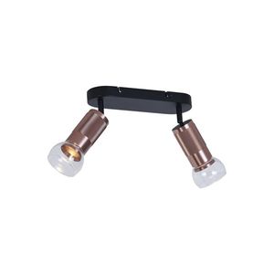 Zaoblené stropné bodové svietidlo tmavý bronz 2-svetlá nastaviteľné - Veerle vyobraziť